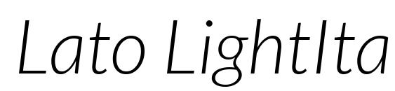 Lato LightItalic Font