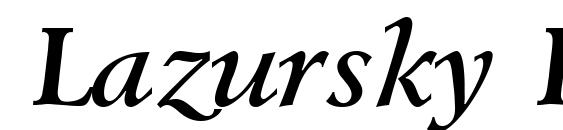 Lazursky Bold Italic.001.001 font, free Lazursky Bold Italic.001.001 font, preview Lazursky Bold Italic.001.001 font