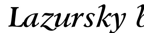 Lazursky bold italic font, free Lazursky bold italic font, preview Lazursky bold italic font