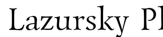 Lazursky Plain.001.001 font, free Lazursky Plain.001.001 font, preview Lazursky Plain.001.001 font