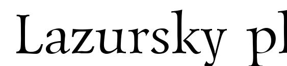 Lazursky plain font, free Lazursky plain font, preview Lazursky plain font