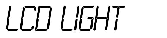Lcd light Font