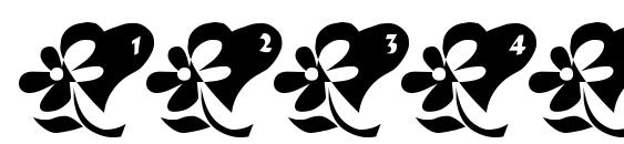 LCR Flowers From My Heart Font, Number Fonts