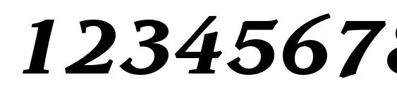 LeawoodStd BoldItalic Font, Number Fonts