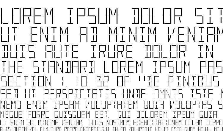 specimens LED Real Regular font, sample LED Real Regular font, an example of writing LED Real Regular font, review LED Real Regular font, preview LED Real Regular font, LED Real Regular font