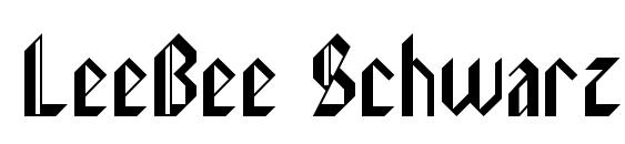 LeeBee Schwarz font, free LeeBee Schwarz font, preview LeeBee Schwarz font