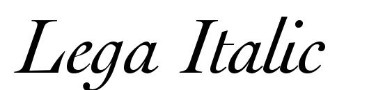 Lega Italic Font