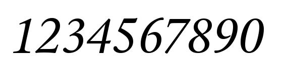 Legacy Serif ITC TT BookItalic Font, Number Fonts