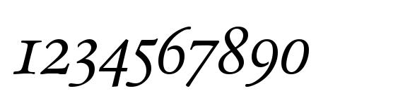 Legacy Serif OS ITC TT BookIta Font, Number Fonts