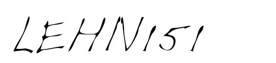 шрифт LEHN151, бесплатный шрифт LEHN151, предварительный просмотр шрифта LEHN151