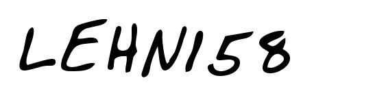 шрифт LEHN158, бесплатный шрифт LEHN158, предварительный просмотр шрифта LEHN158