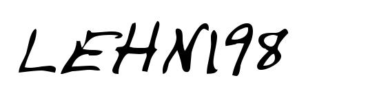 шрифт LEHN198, бесплатный шрифт LEHN198, предварительный просмотр шрифта LEHN198