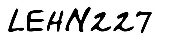 шрифт LEHN227, бесплатный шрифт LEHN227, предварительный просмотр шрифта LEHN227