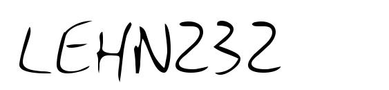 LEHN232 font, free LEHN232 font, preview LEHN232 font