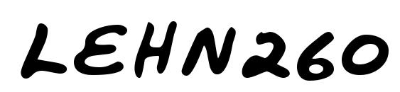 шрифт LEHN260, бесплатный шрифт LEHN260, предварительный просмотр шрифта LEHN260