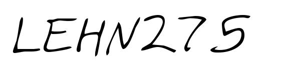 шрифт LEHN275, бесплатный шрифт LEHN275, предварительный просмотр шрифта LEHN275