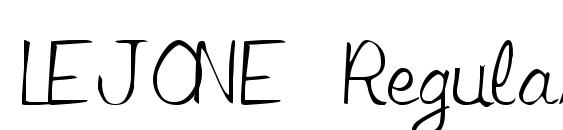 шрифт LEJONE Regular, бесплатный шрифт LEJONE Regular, предварительный просмотр шрифта LEJONE Regular
