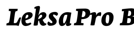 LeksaPro Black Italic font, free LeksaPro Black Italic font, preview LeksaPro Black Italic font