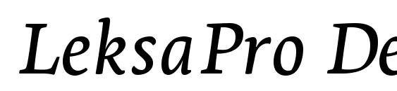 LeksaPro DemiBold Italic Font
