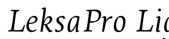 LeksaPro Light Italic Font