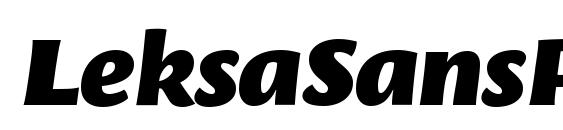 LeksaSansPro Black Italic Font