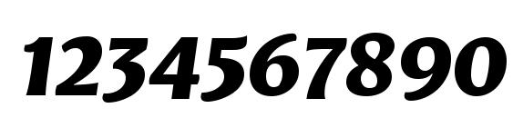 LeksaSansPro ExtraBold Italic Font, Number Fonts