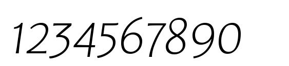 LeksaSansPro ExtraLight Italic Font, Number Fonts