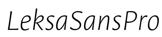 LeksaSansPro ExtraLight Italic Font