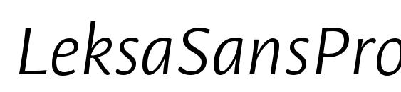LeksaSansPro Light Italic Font