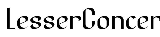 LesserConcern Regular font, free LesserConcern Regular font, preview LesserConcern Regular font