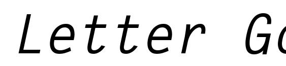 Letter Gothic LT Bold Slanted Font