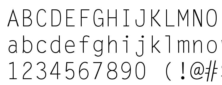 глифы шрифта Letter Gothic LT, символы шрифта Letter Gothic LT, символьная карта шрифта Letter Gothic LT, предварительный просмотр шрифта Letter Gothic LT, алфавит шрифта Letter Gothic LT, шрифт Letter Gothic LT