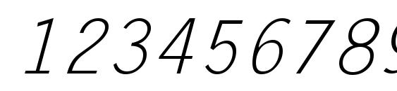 LetterGothic Italic Font, Number Fonts