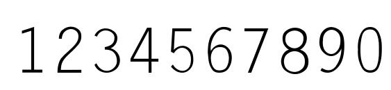 LetterGothic Thin Font, Number Fonts