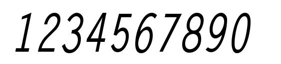 LetterGothicCond Bold Italic Font, Number Fonts