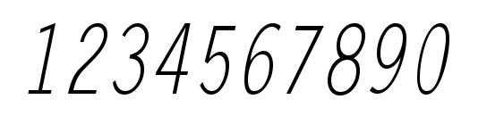 Шрифт LetterGothicCond Italic, Шрифты для цифр и чисел