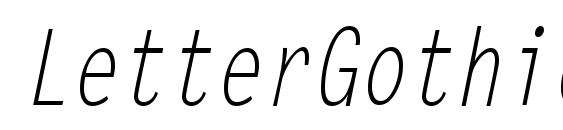 Шрифт LetterGothicCond Italic