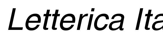 Letterica Italic Font