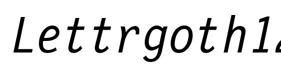 Lettrgoth12cbt italic Font