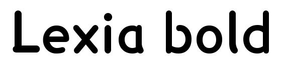 Lexia bold Font