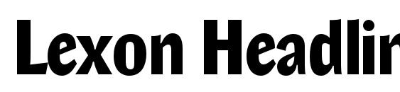 Lexon Headline font, free Lexon Headline font, preview Lexon Headline font