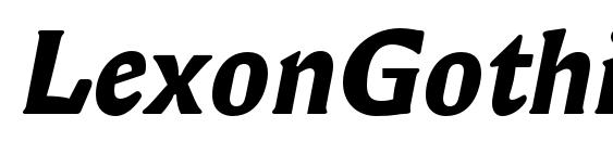LexonGothic BoldItalic font, free LexonGothic BoldItalic font, preview LexonGothic BoldItalic font