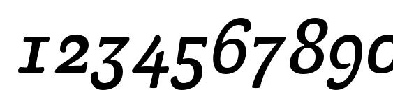 LexonGothic Italic Font, Number Fonts