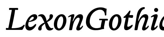 LexonGothic Italic font, free LexonGothic Italic font, preview LexonGothic Italic font