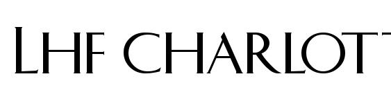 шрифт Lhf charlotte, бесплатный шрифт Lhf charlotte, предварительный просмотр шрифта Lhf charlotte