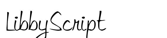 шрифт LibbyScript, бесплатный шрифт LibbyScript, предварительный просмотр шрифта LibbyScript