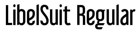 шрифт LibelSuit Regular, бесплатный шрифт LibelSuit Regular, предварительный просмотр шрифта LibelSuit Regular