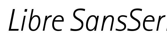 Libre SansSerif Light SSi Light Italic Font