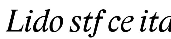Lido stf ce italic font, free Lido stf ce italic font, preview Lido stf ce italic font