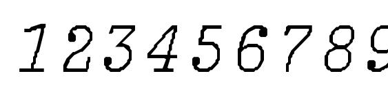 Light Italic Font, Number Fonts